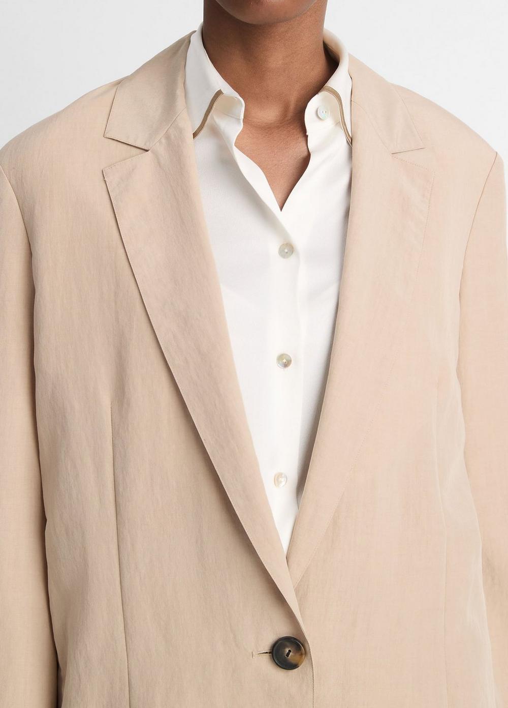 Womens Relaxed Textured Blazer, Light Coastal Blue, Size 6 Vince Product Image