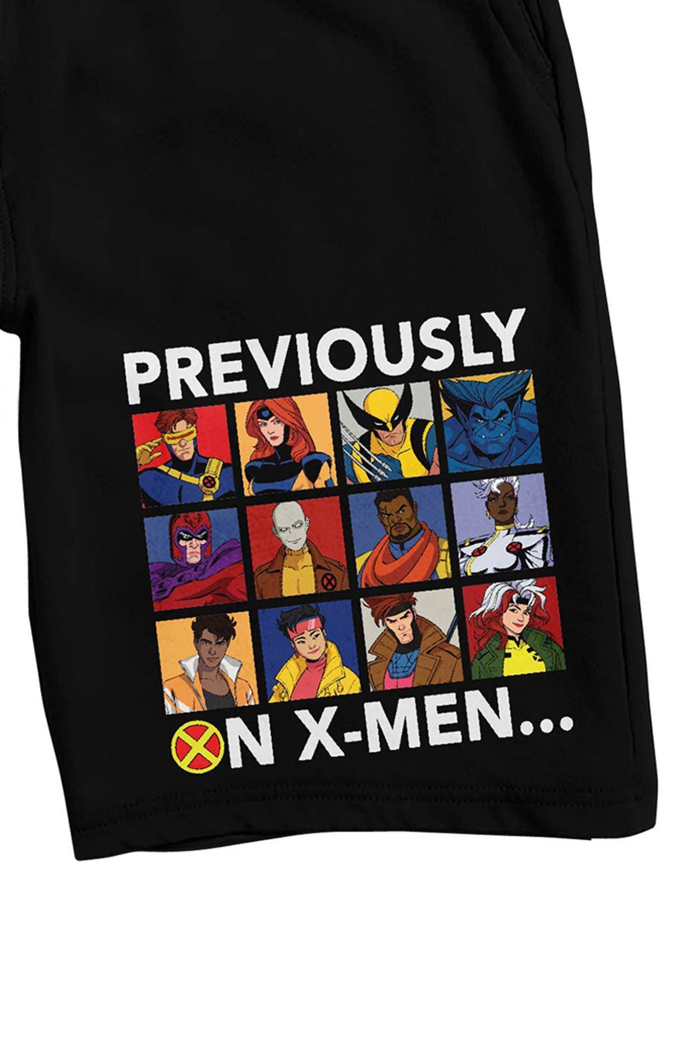 Men's X-Men 97 Previously Pajama Shorts, Size: XXL, Black Product Image