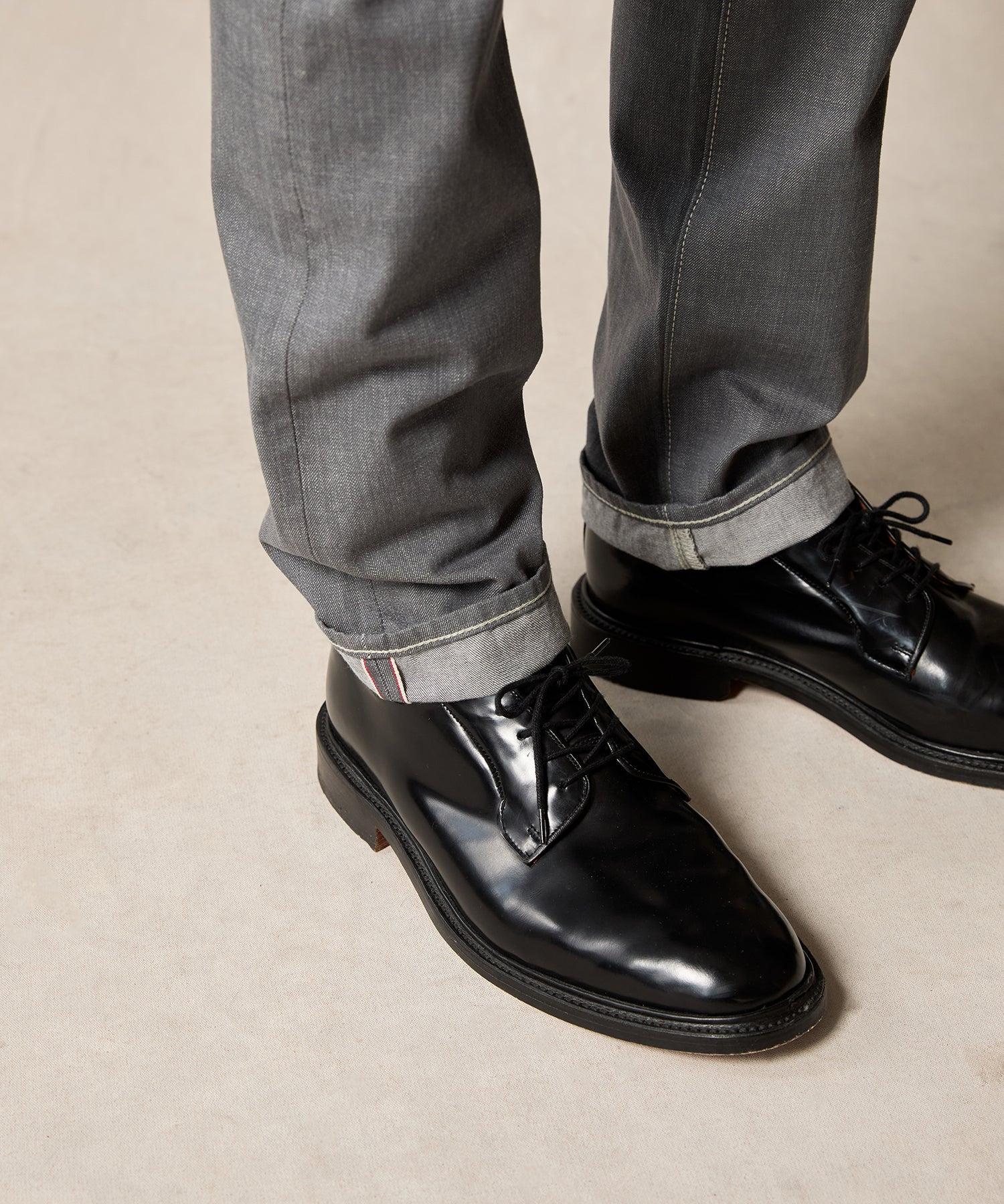 Todd Snyder x Sanders Gibson Derby in Black Leather Product Image
