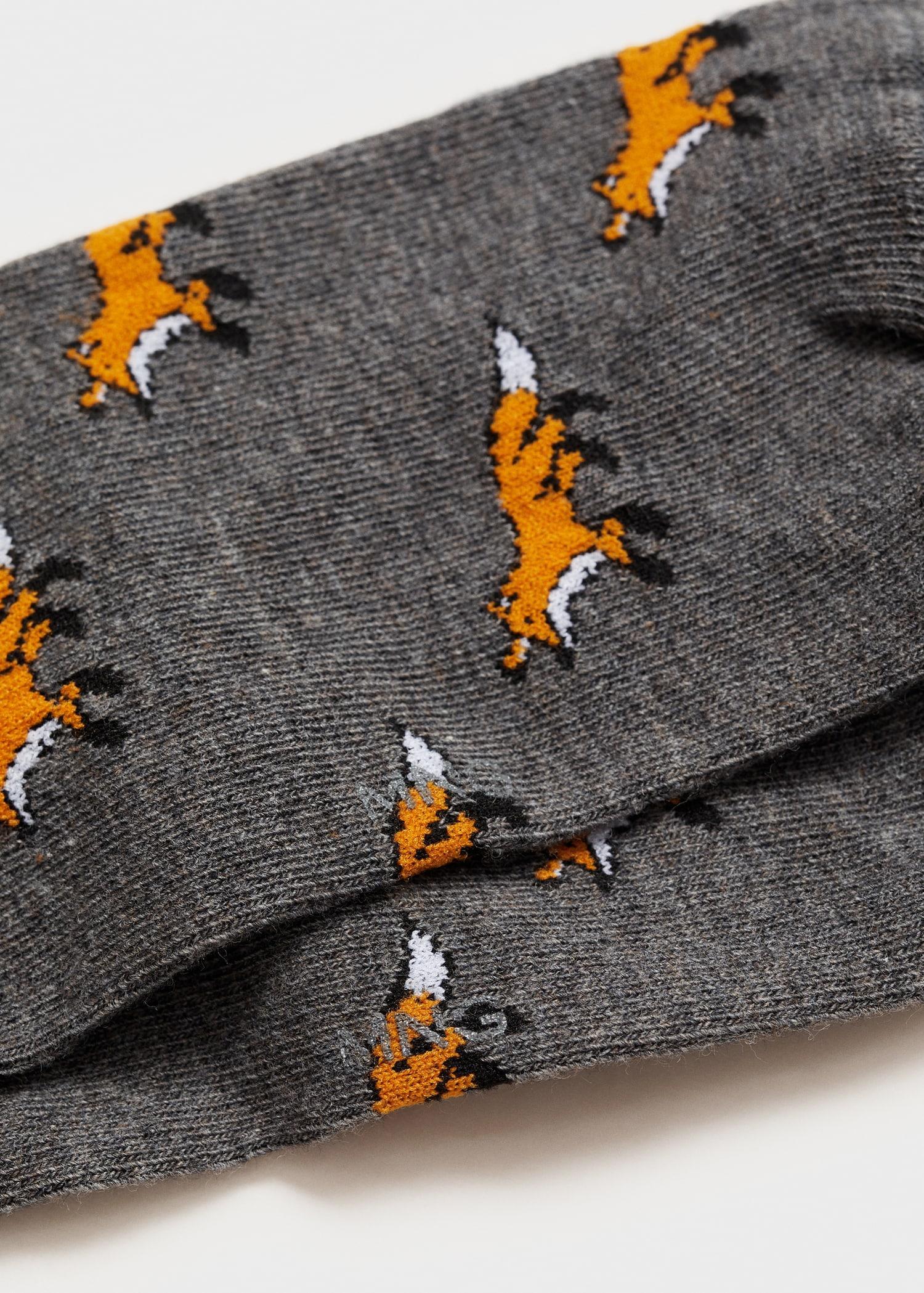 Animal print cotton socks - Men | MANGO USA Product Image
