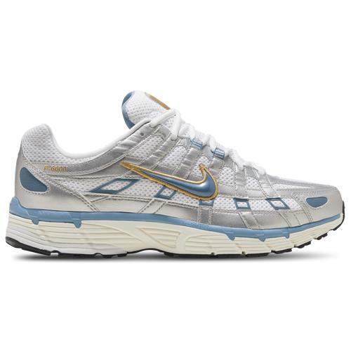 Nike Mens Nike P-6000 - Mens Running Shoes White/Aegean Storm/Metallic Silver Product Image