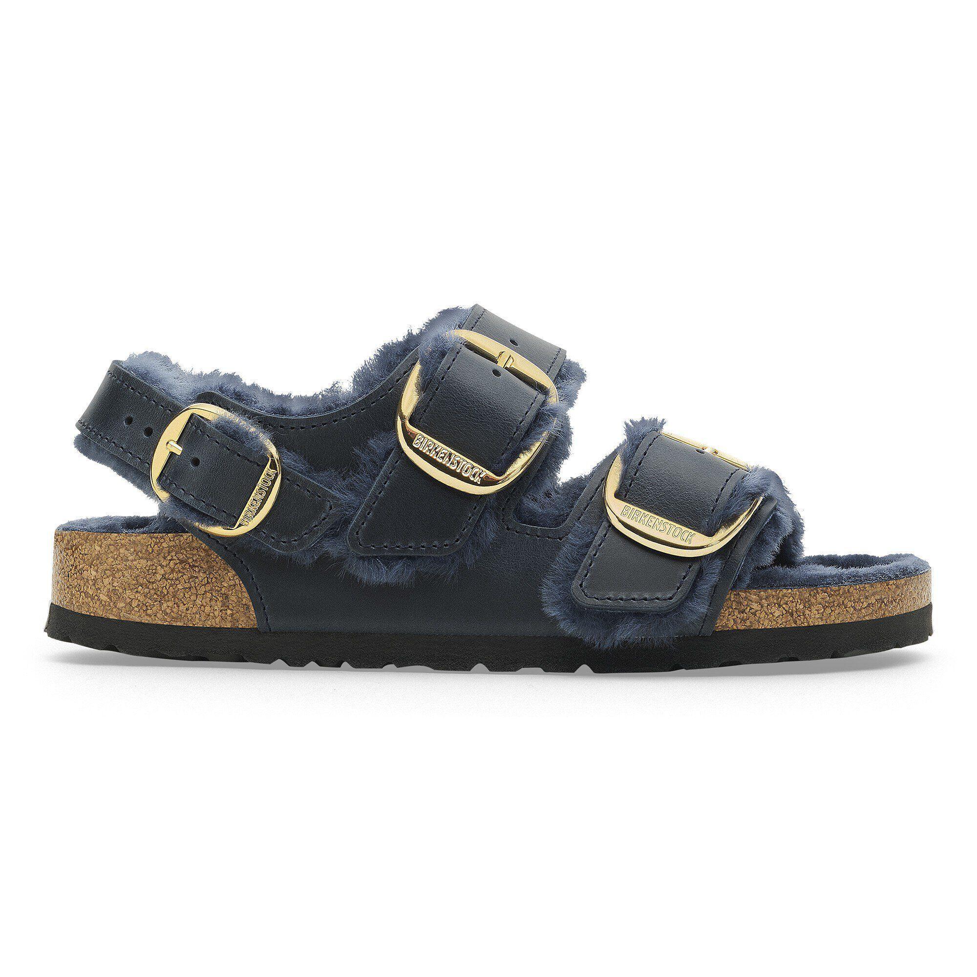 Milano Big Buckle Shearling Natural Leather Oiled Product Image