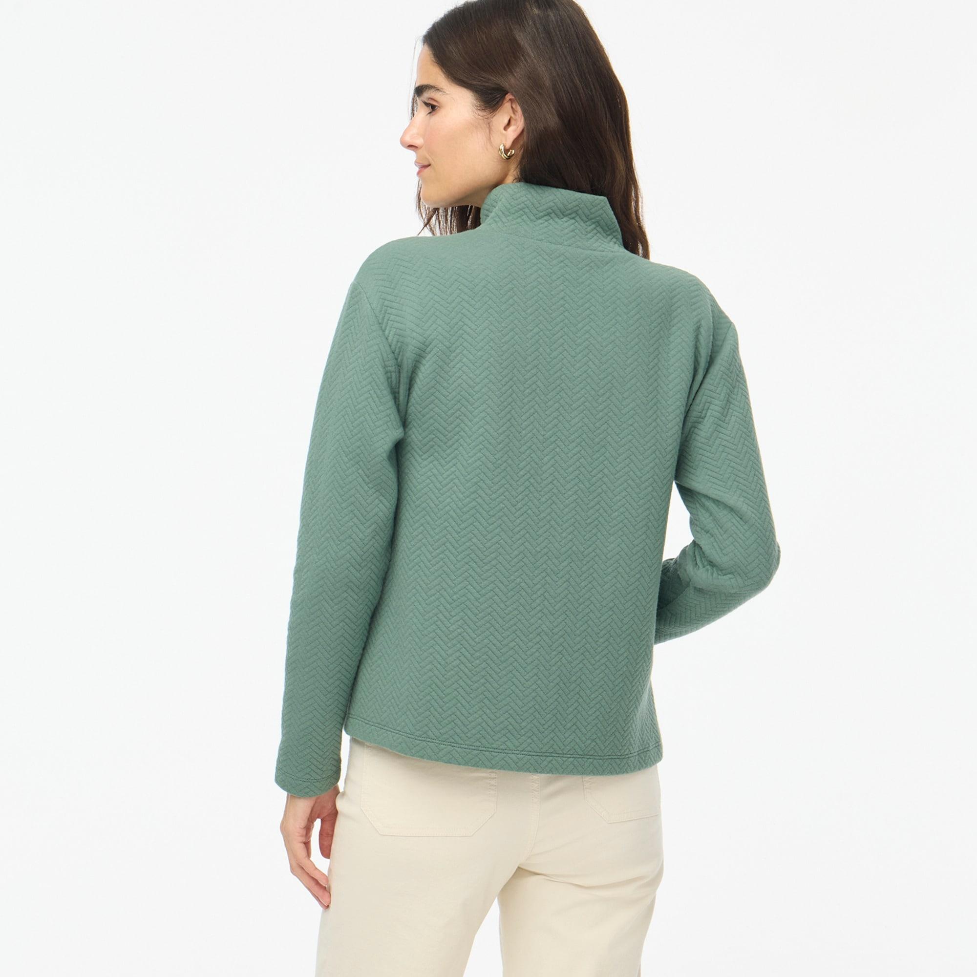 Herringbone mockneck sweatshirt Product Image