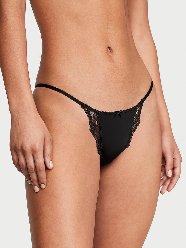 Lace-Trim String Bikini Panty Product Image