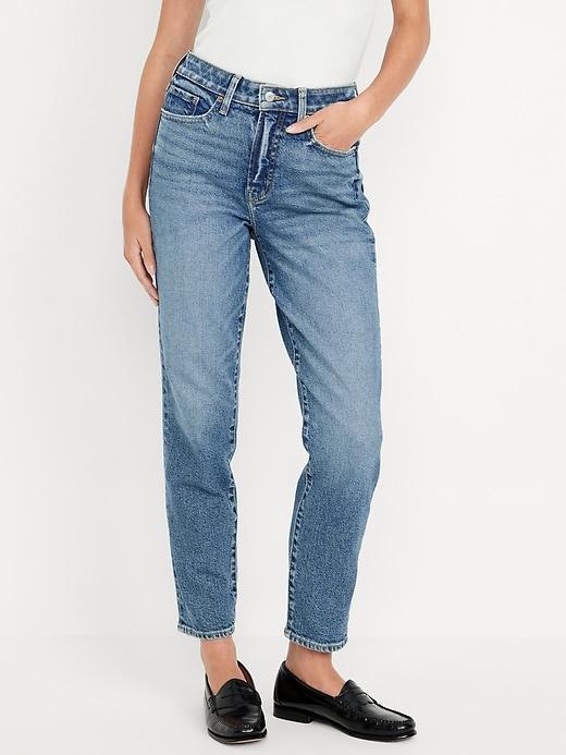High-Waisted Button-Fly OG Straight Ankle Jeans Product Image