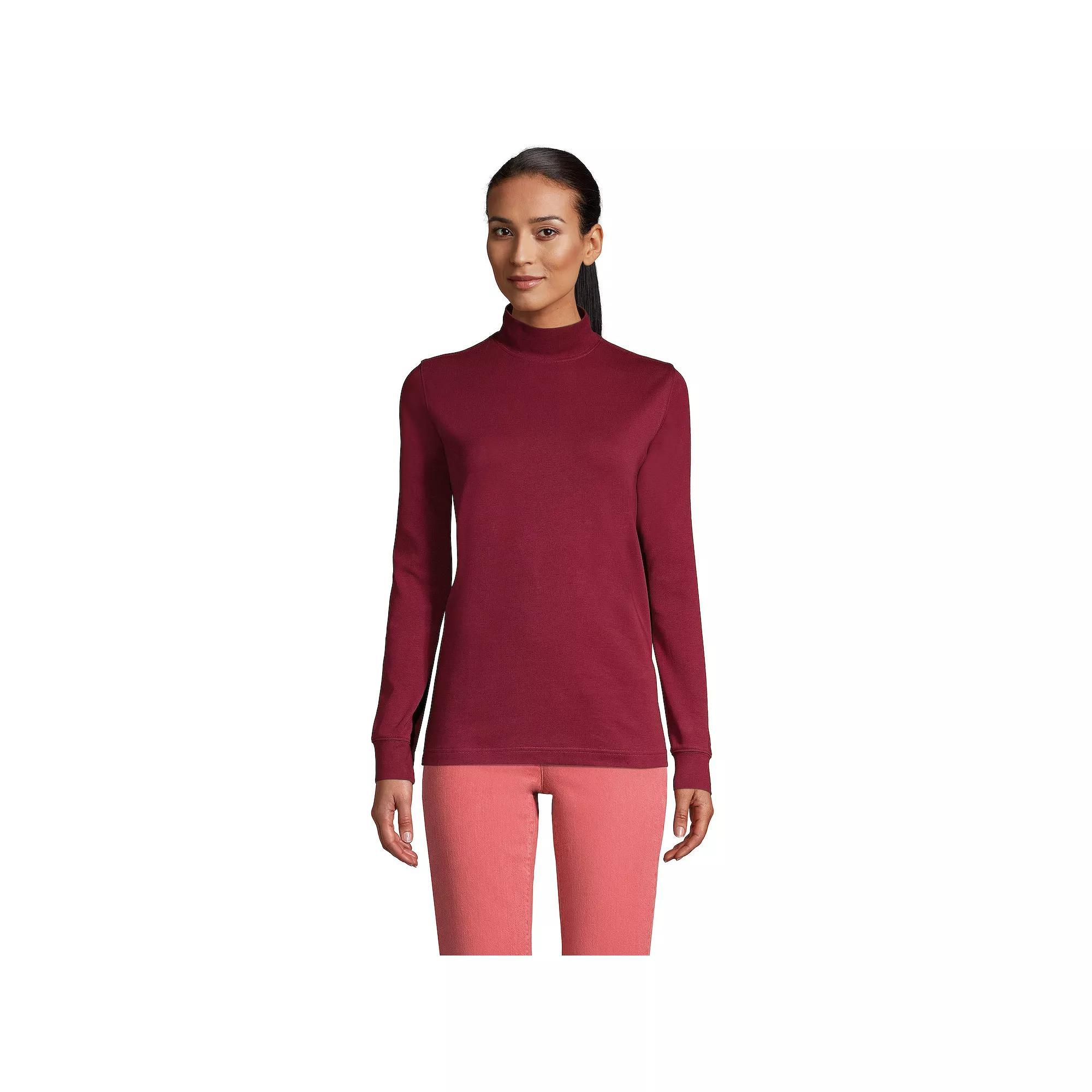 Womens Lands End Relaxed Mockneck Top Product Image