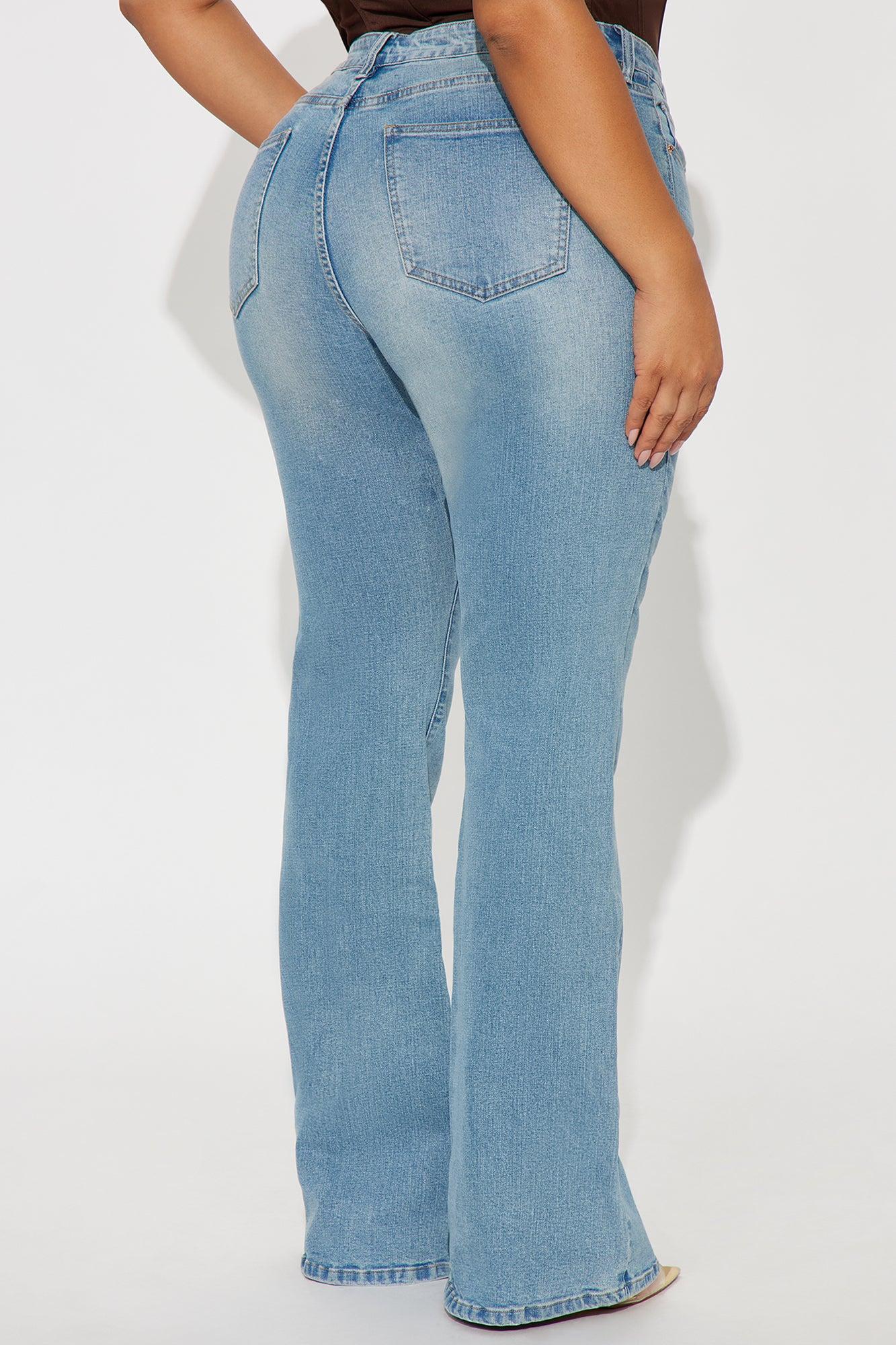 Forever Stretch Low Rise Flare Jeans - Medium Wash Product Image