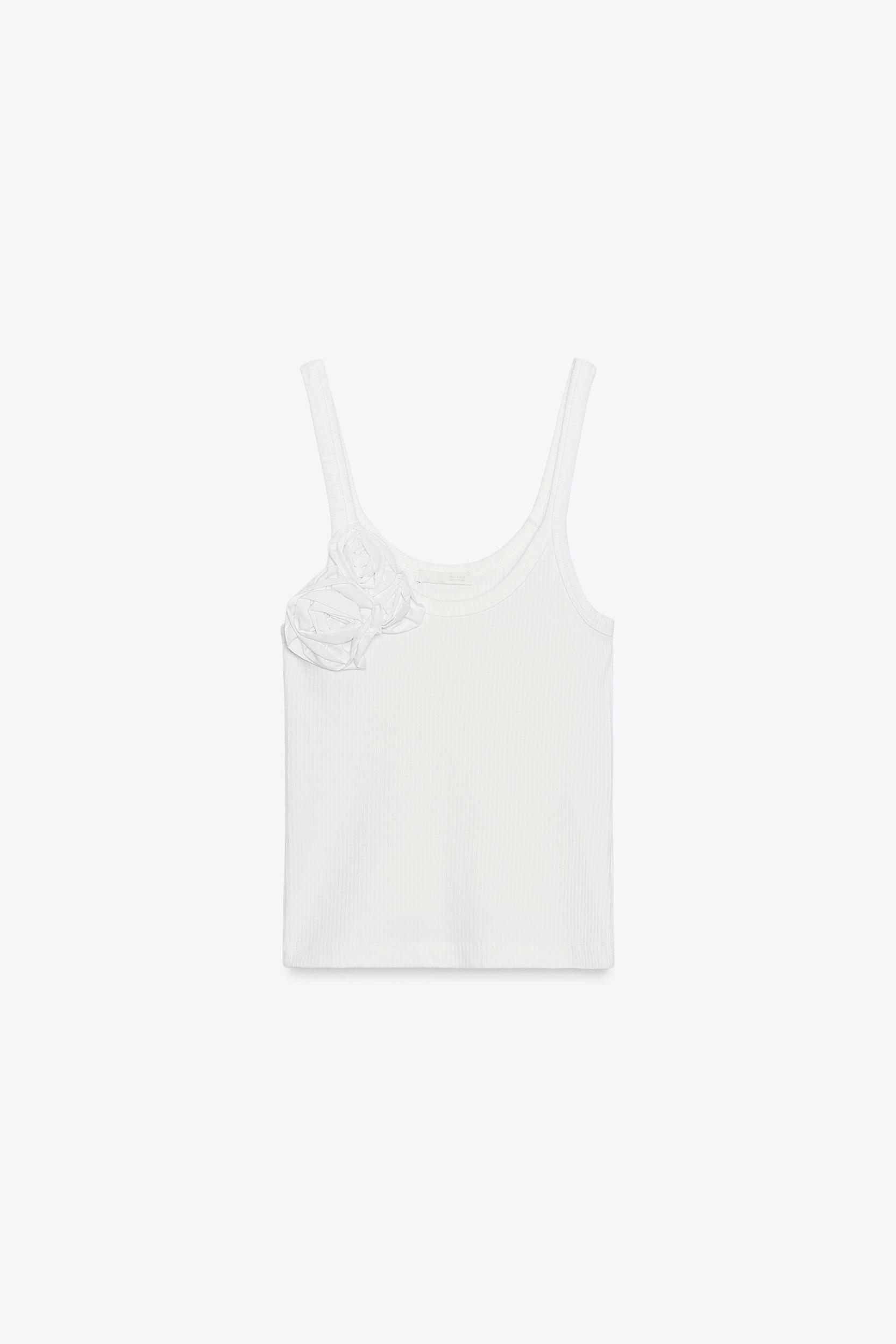 FLORAL RIBBED TOP Product Image