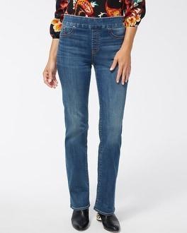 Denim Slim Pull-On Boot-Cut Jeggings Product Image