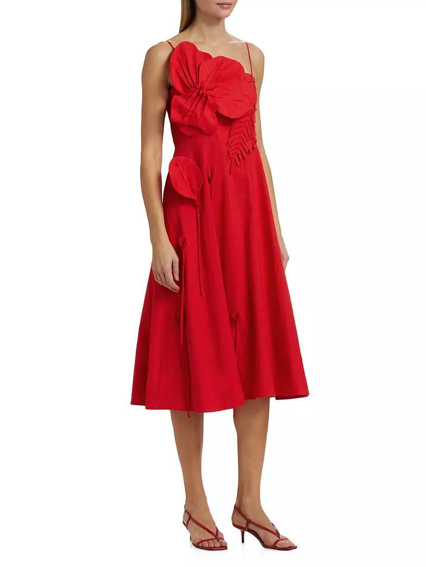 Garden Linen Midi-Dress Product Image