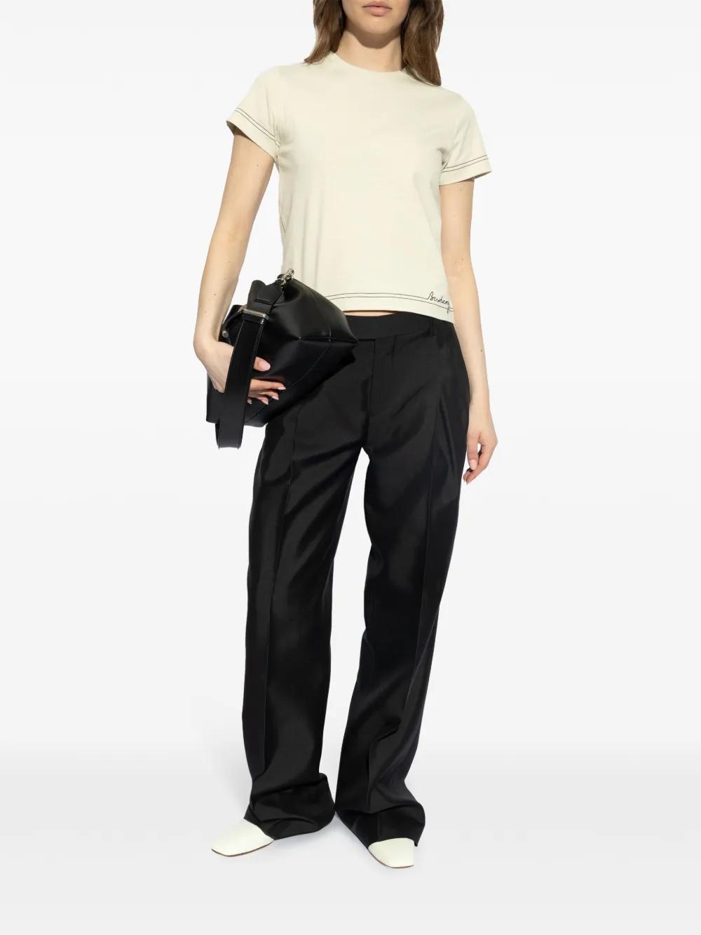 logo-embroidered crop top Product Image