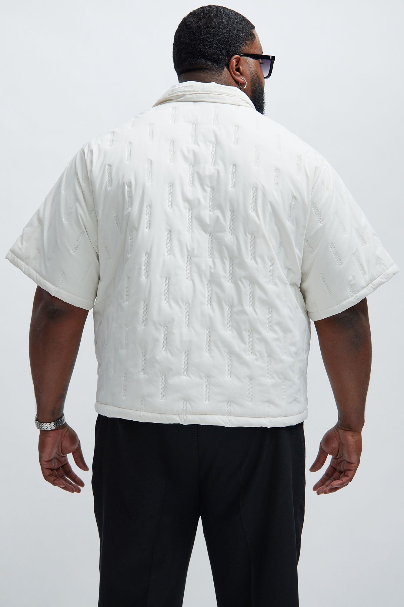 Kona Quilted Nylon Shirt - White Product Image