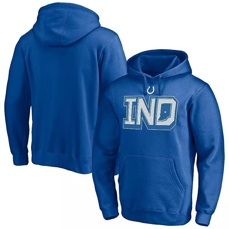 Mens Fanatics Royal Indianapolis Colts Hometown Collection Ind Fitted Pullover Hoodie Product Image