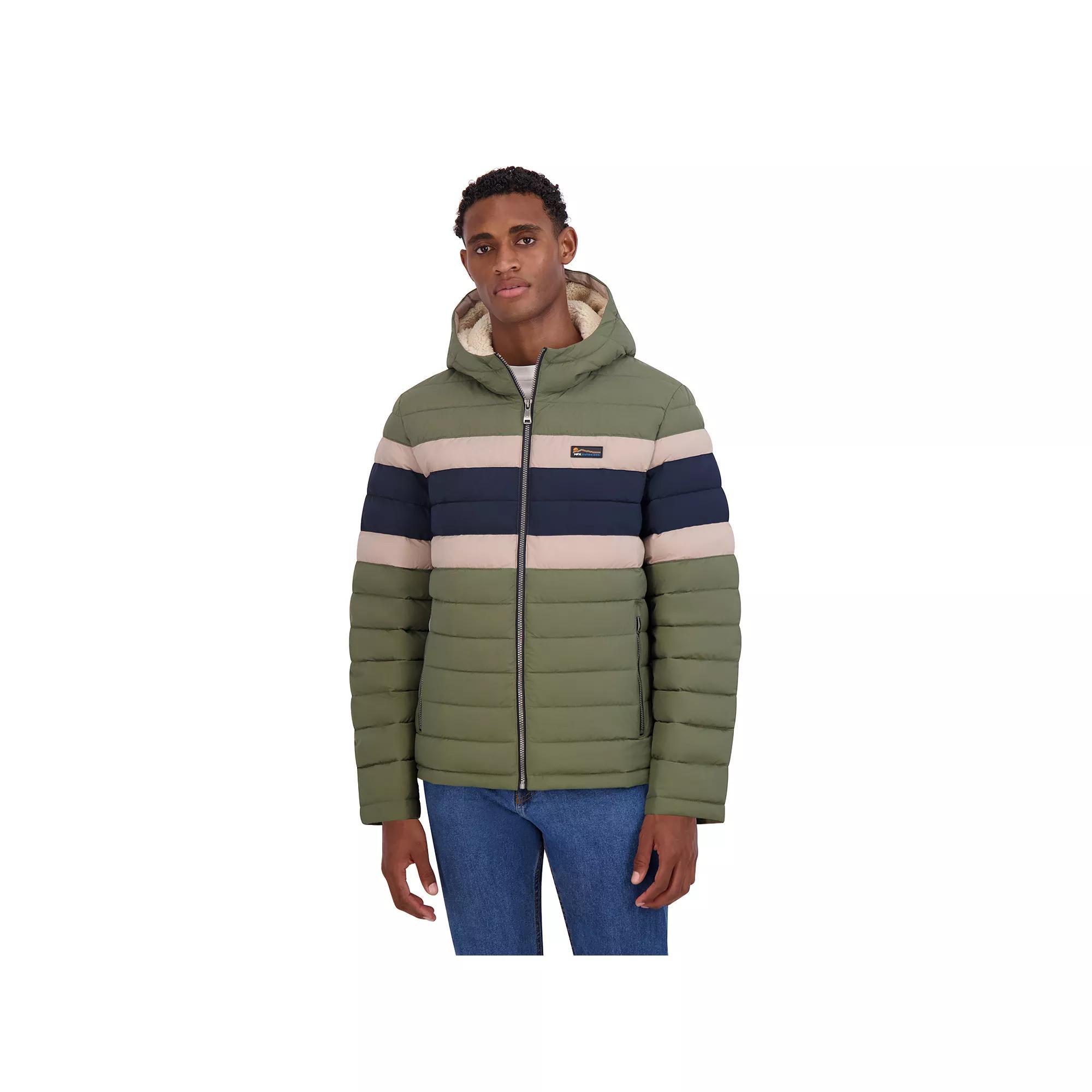 Men's Halitech Puffer Coat, Size: XL, Black Grey Product Image