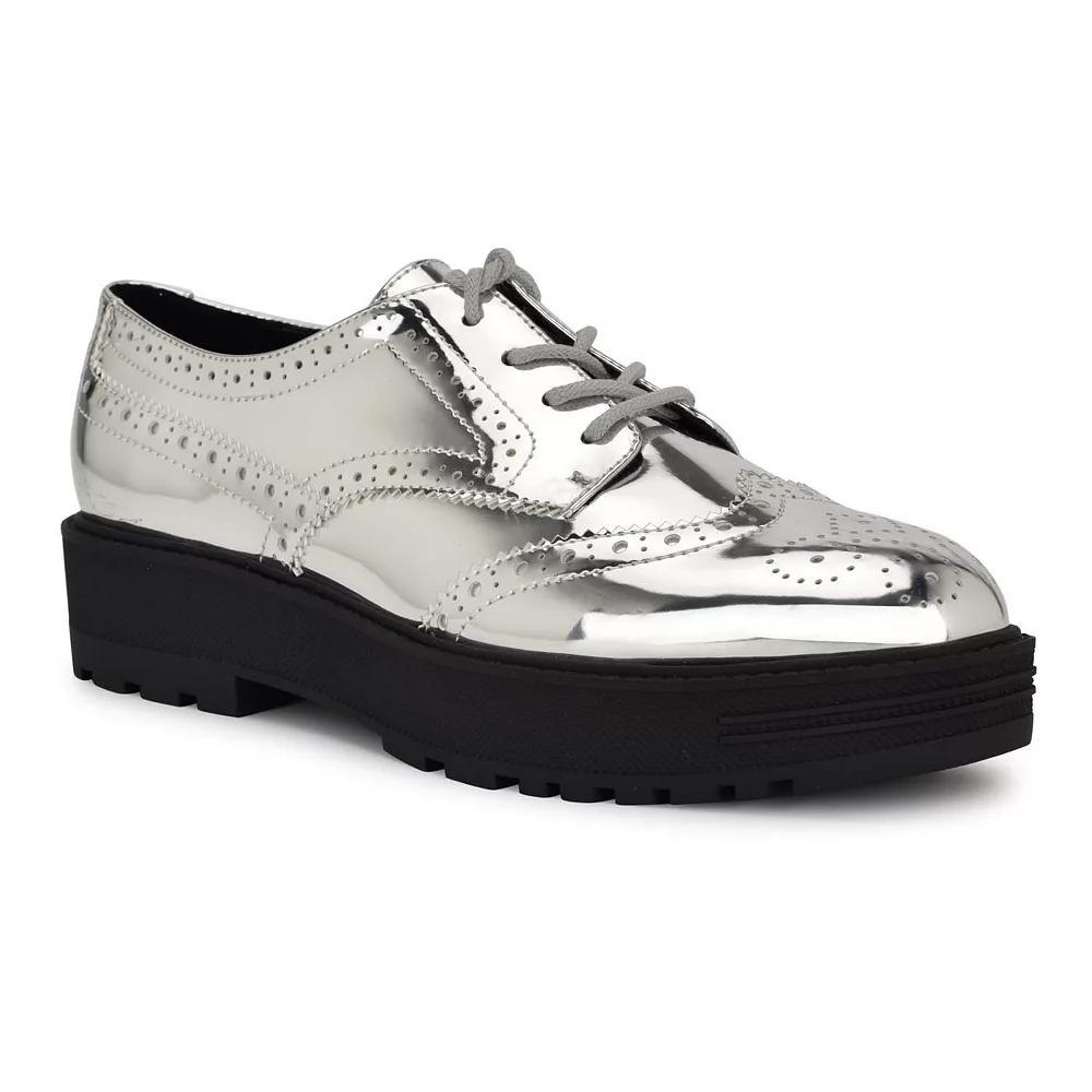 Nine West Resttin Women's Platform Oxfords, Size: 8.5, Black Patent Product Image