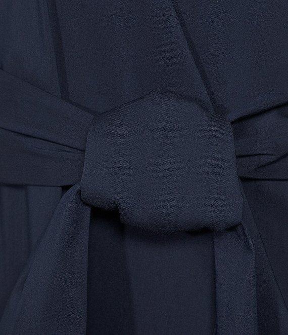 Alex Marie x Brrr° Everly V-Neck Puff Sleeve Midi Dress Product Image