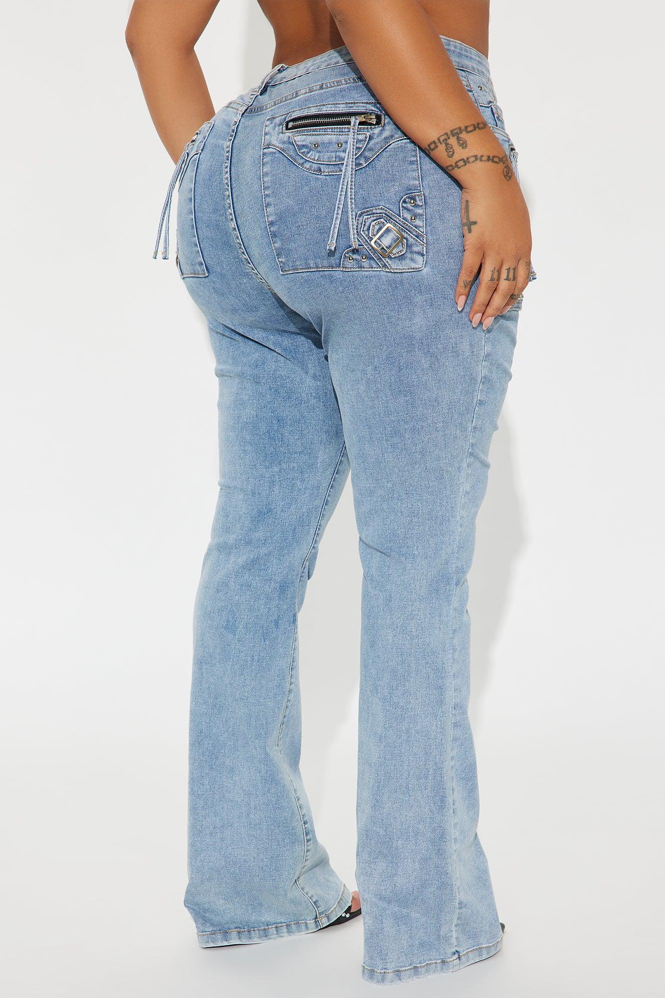 Get Through It Stretch Bootcut Jeans - Light Wash Product Image
