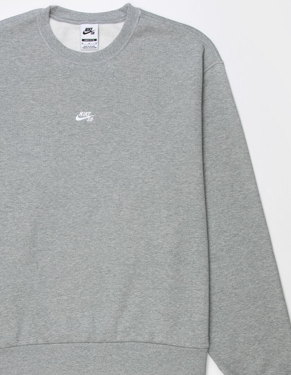 NIKE SB Logo Mens Crewneck Sweatshirt - HEATHER GRAY Product Image