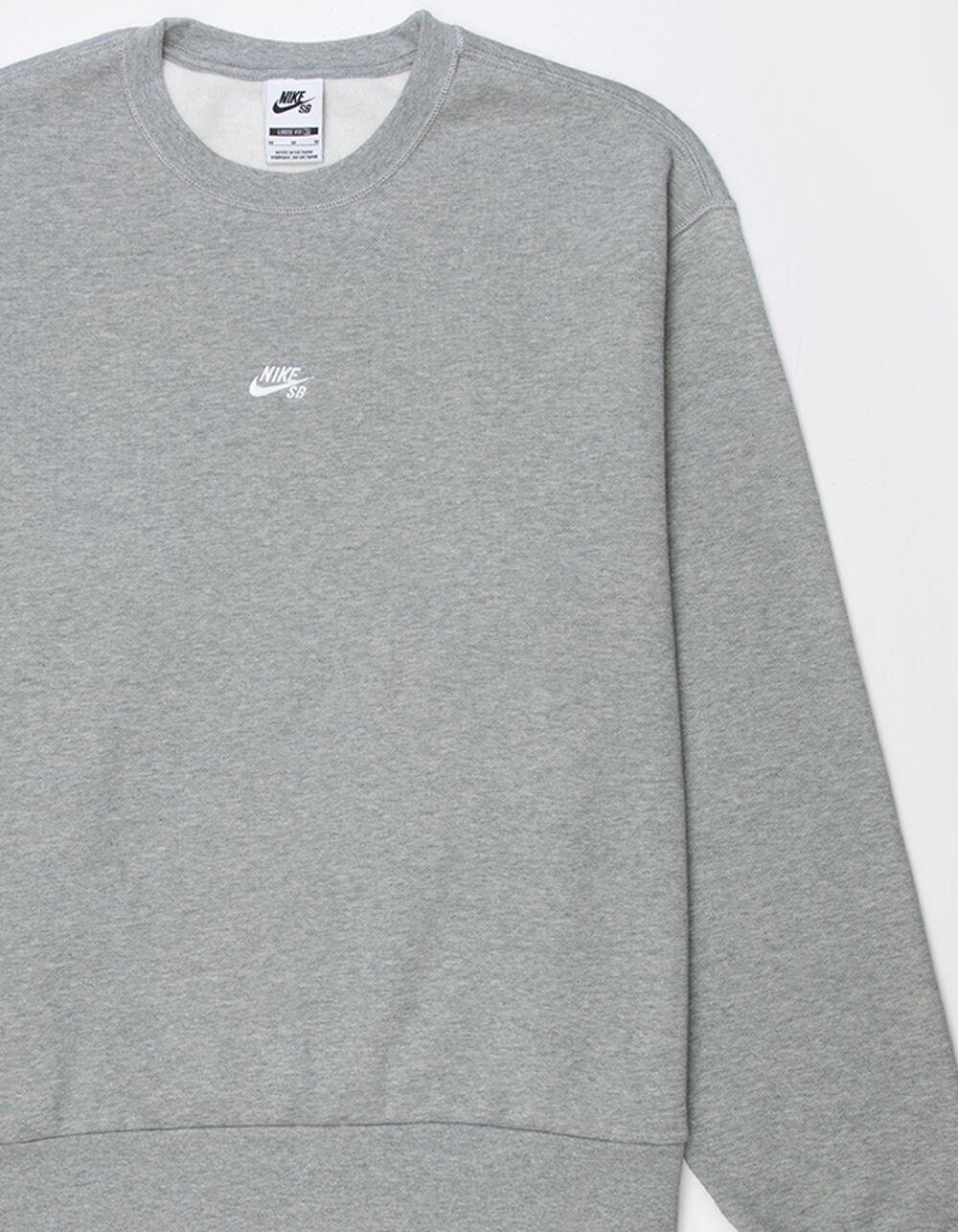 NIKE SB Logo Mens Crewneck Sweatshirt - HEATHER GRAY Product Image