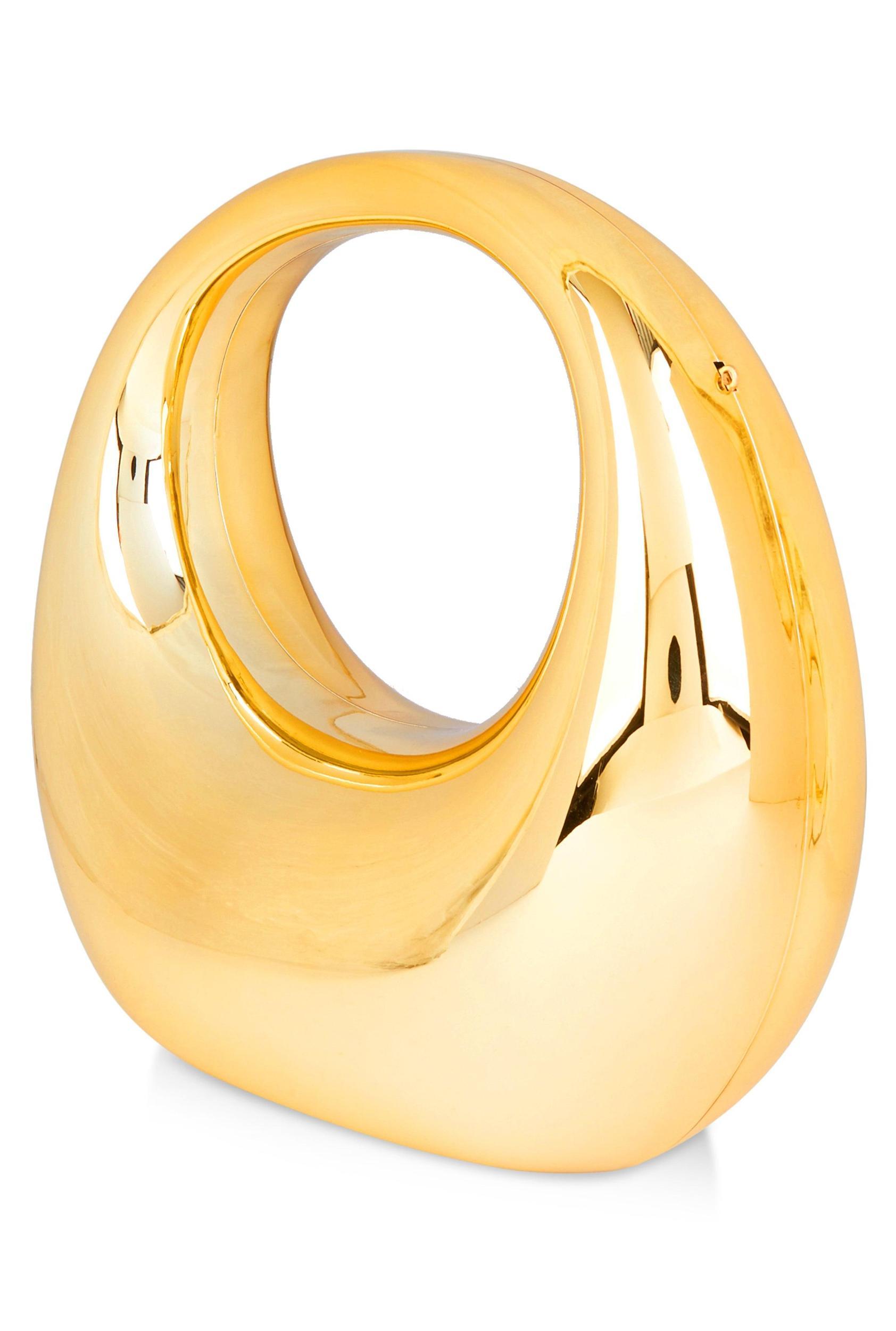 Womens Metallic Half Moon Convertible Clutch Product Image