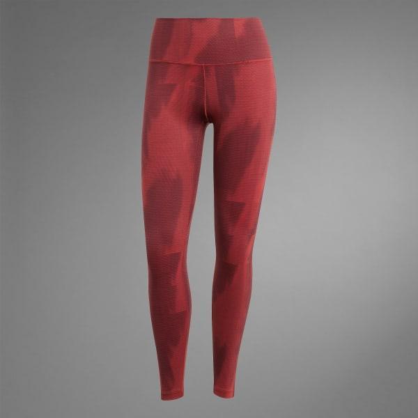 adidas All Me Graphic 7/8 Leggings Preloved Ruby XS Womens Product Image