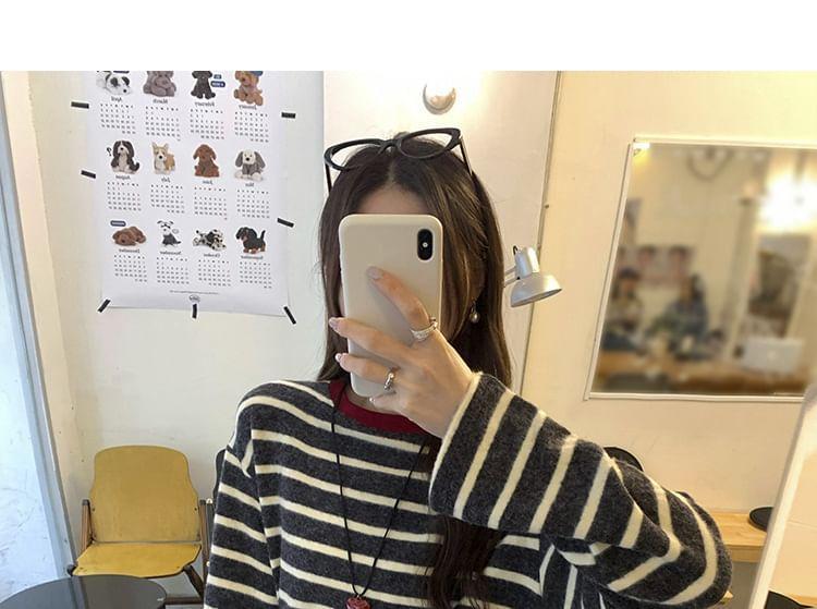 Round Neck Striped Top (Various Designs) Product Image