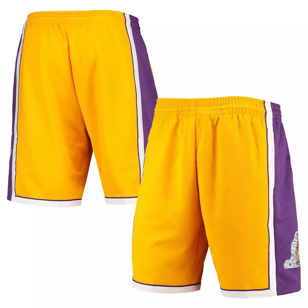Mens Mitchell & Ness Los Angeles Lakers 2009 Hardwood Classics 75th Anniversary Swingman Shorts Product Image