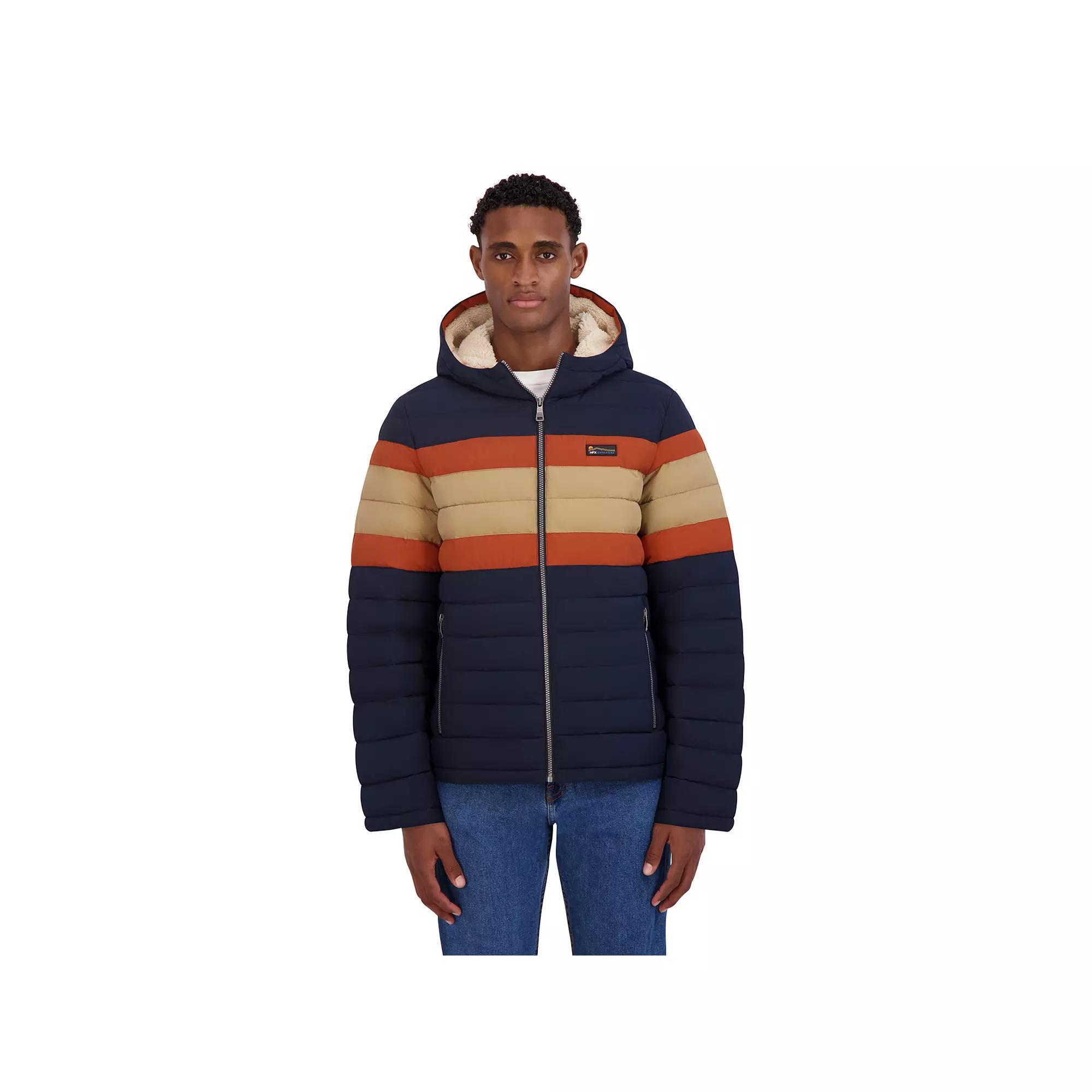 Men's Halitech Puffer Coat, Size: XL, Black Grey Product Image