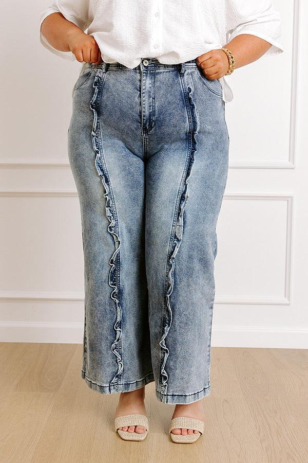 The Amelia High Waist Wide Leg Jeans Curves Product Image