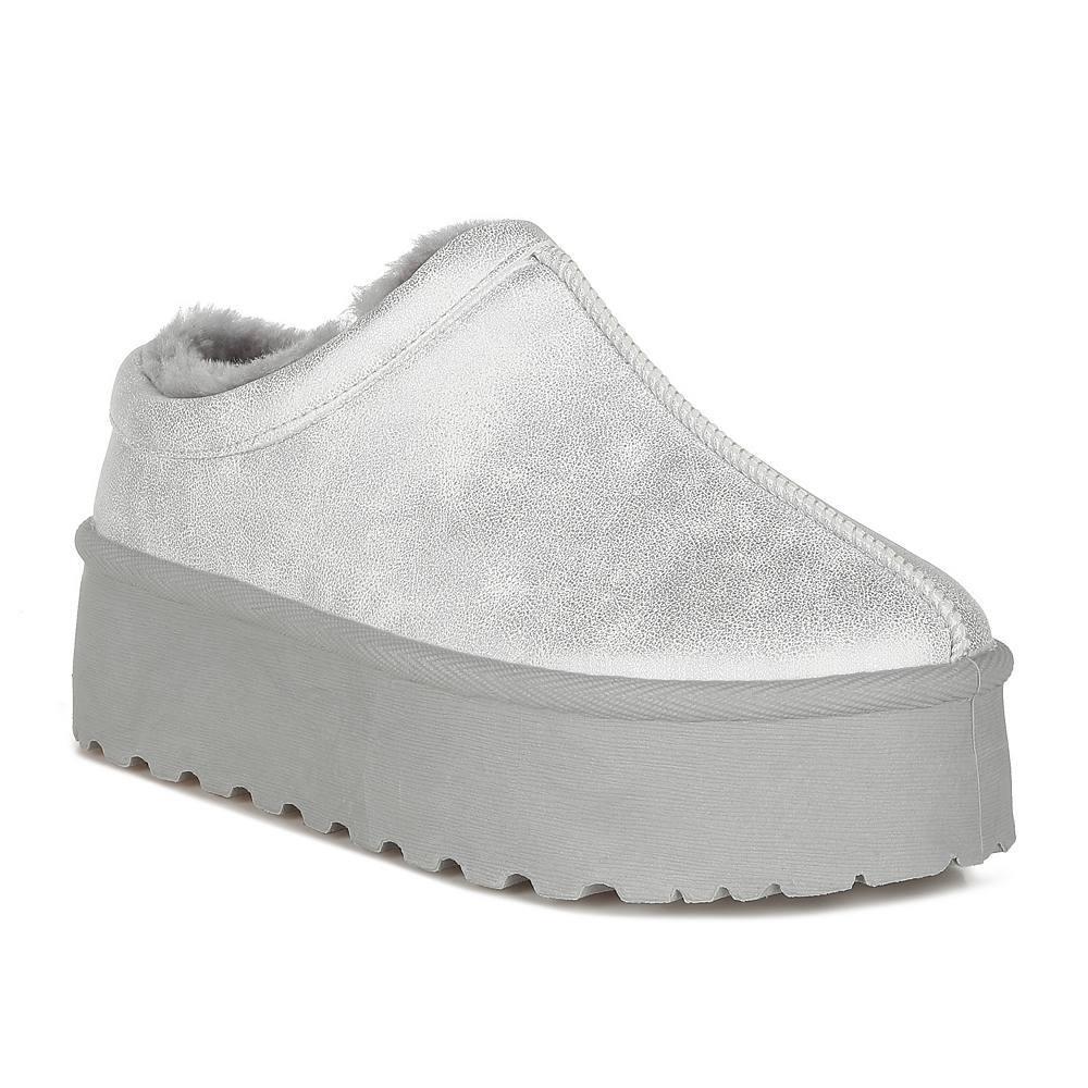 London Rag Lottys Women's Mule Flats, Size: 8, Silver Product Image