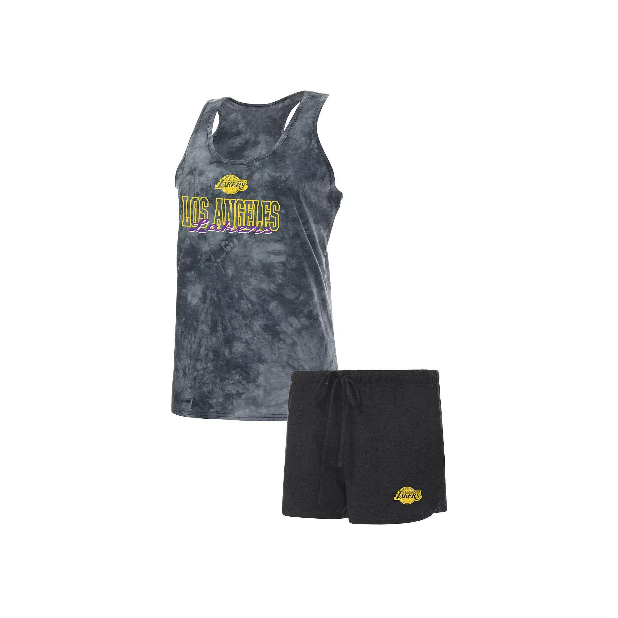 Women's Concepts Sport Charcoal Los Angeles Lakers Billboard Tank Top & Shorts Sleep Set, Size: Medium Product Image
