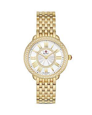 Michele Serein Mid Stainless Steel Diamond Watch, 36mm Product Image
