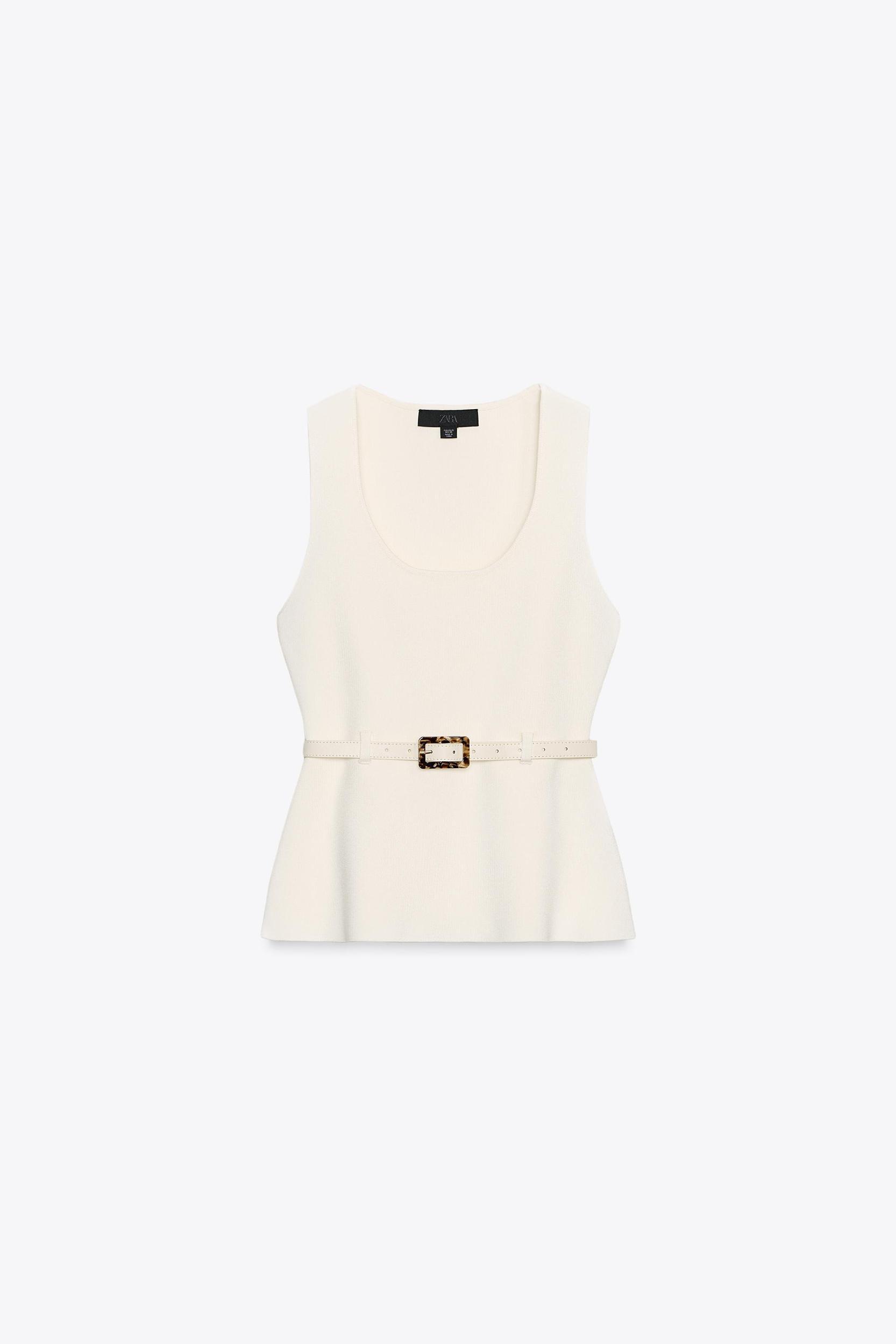 KNIT BELTED TOP Product Image