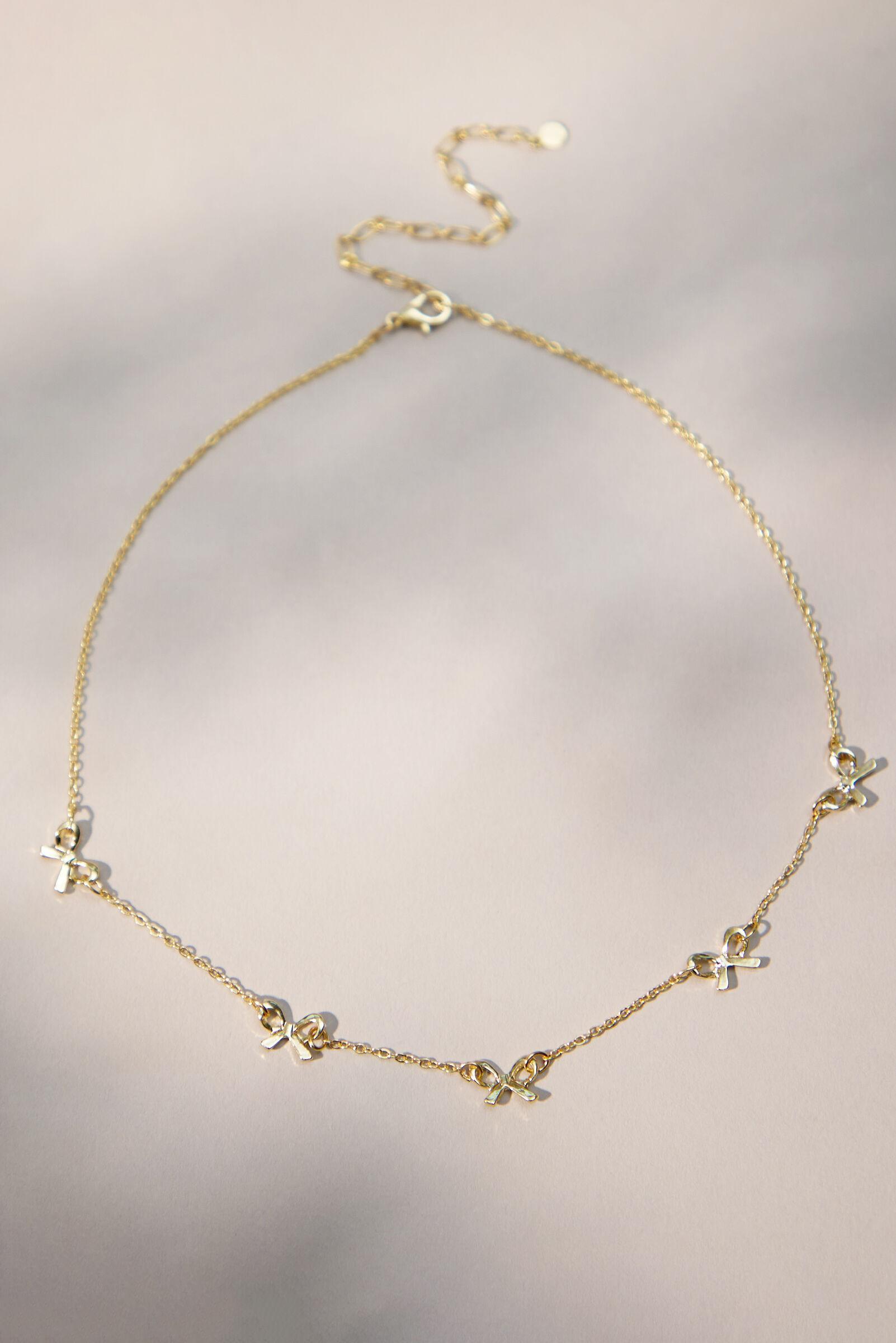 Gold Bow Station Choker Product Image