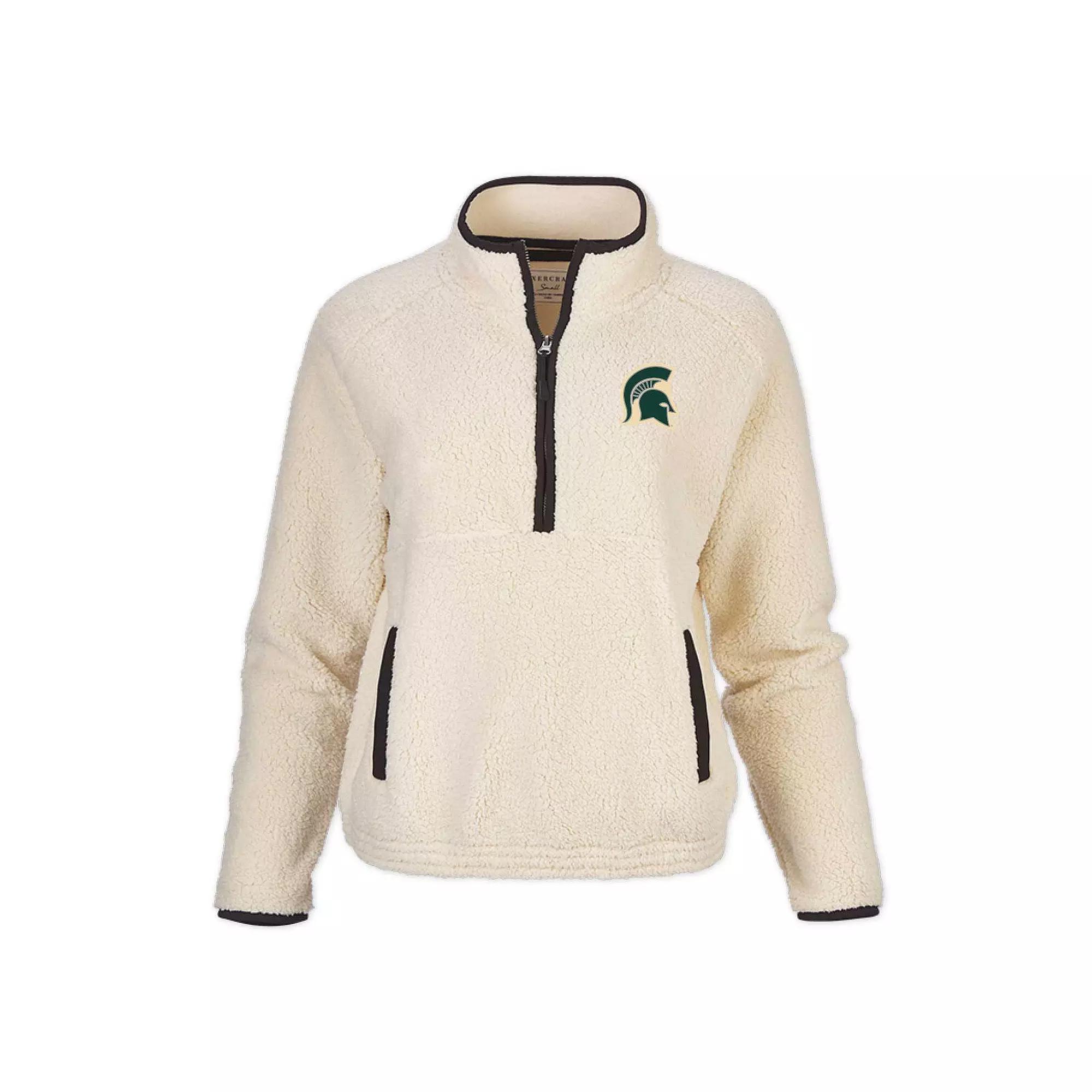 Women's Natural Michigan State Spartans Everest Half-Zip Top, Size: Small, Beige Product Image