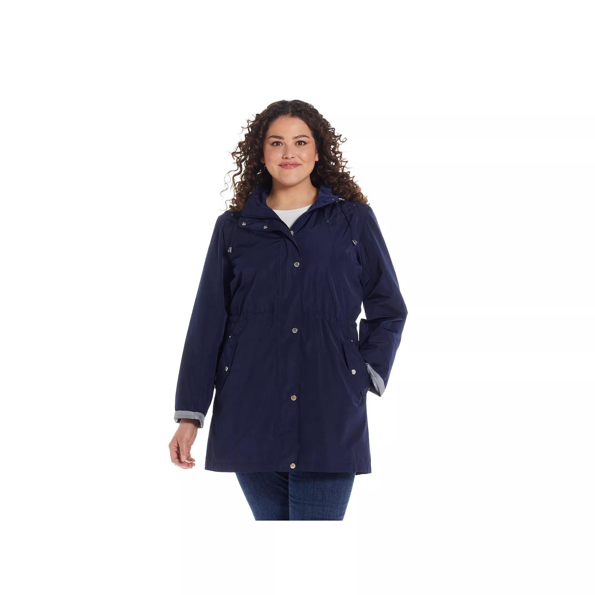 Plus Size Weathercast Hooded Anorak Jacket, Women's, Size: 2XL, Icy Gray Product Image