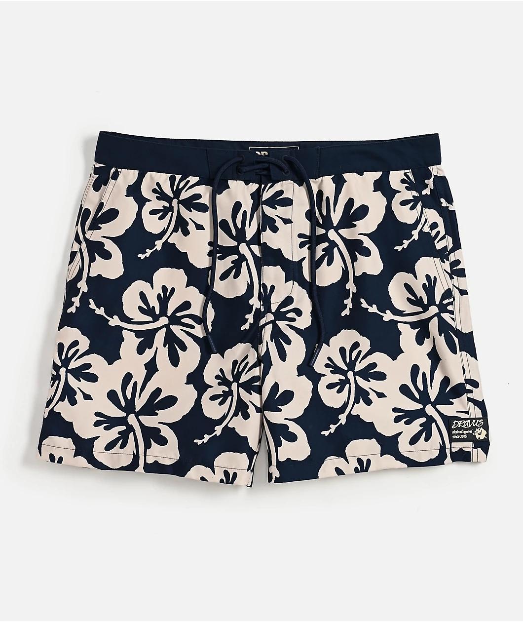 Dravus Drift Navy Board Shorts Product Image