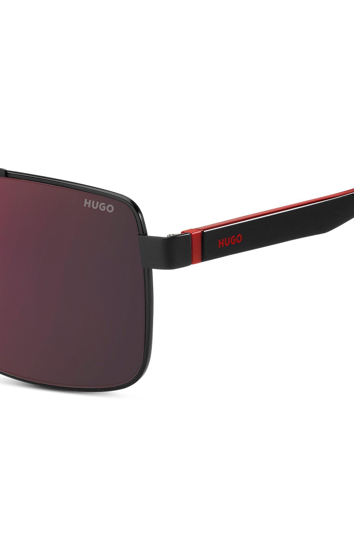 HUGO - Double-bridge sunglasses in black and red Product Image