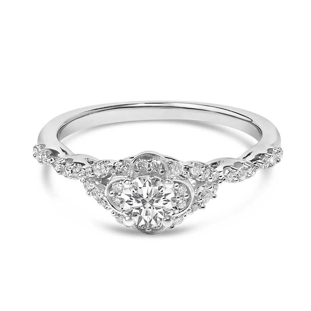 Haus of Brilliance 14k White Gold 1/2 Carat T.W. Lab-Grown Diamond Band Ring, Women's, Size: 7 Product Image