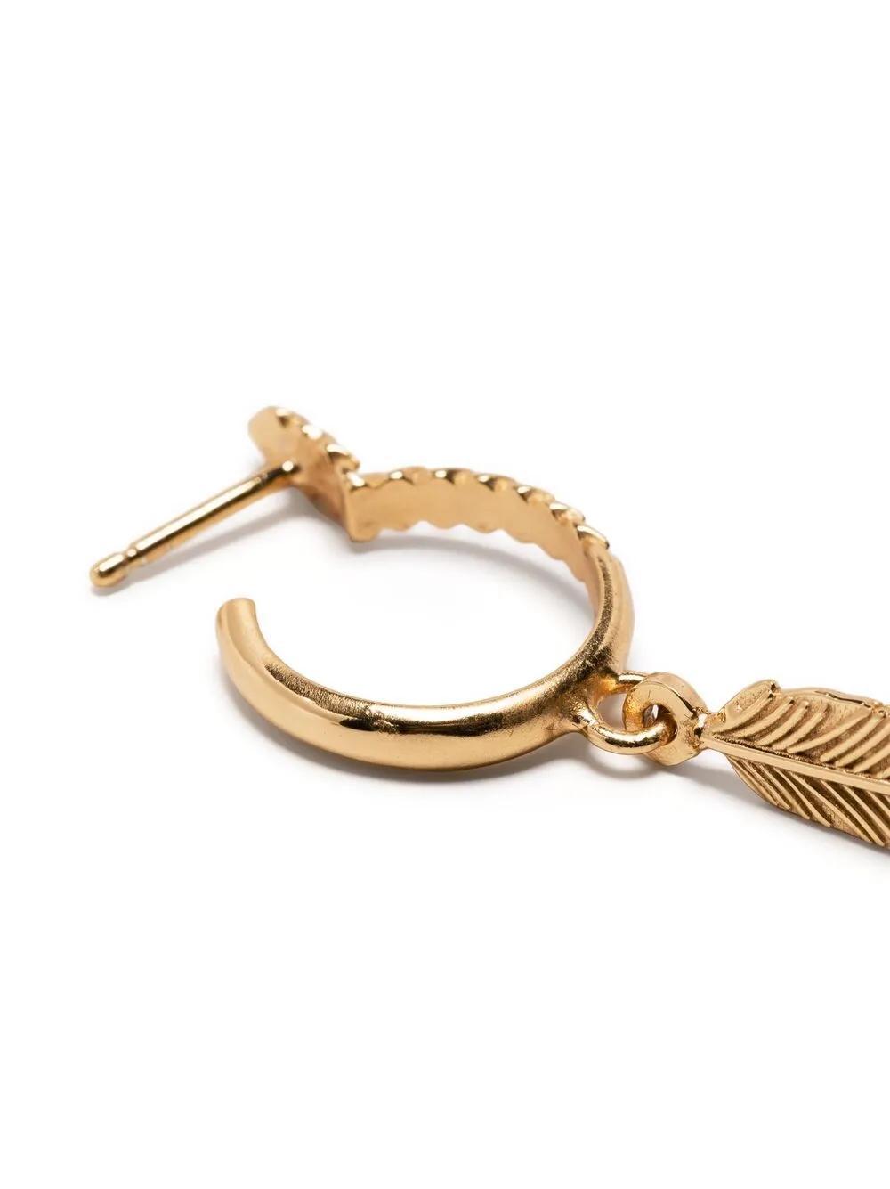 EMANUELE BICOCCHI Feather Drop Earring In Gold Product Image