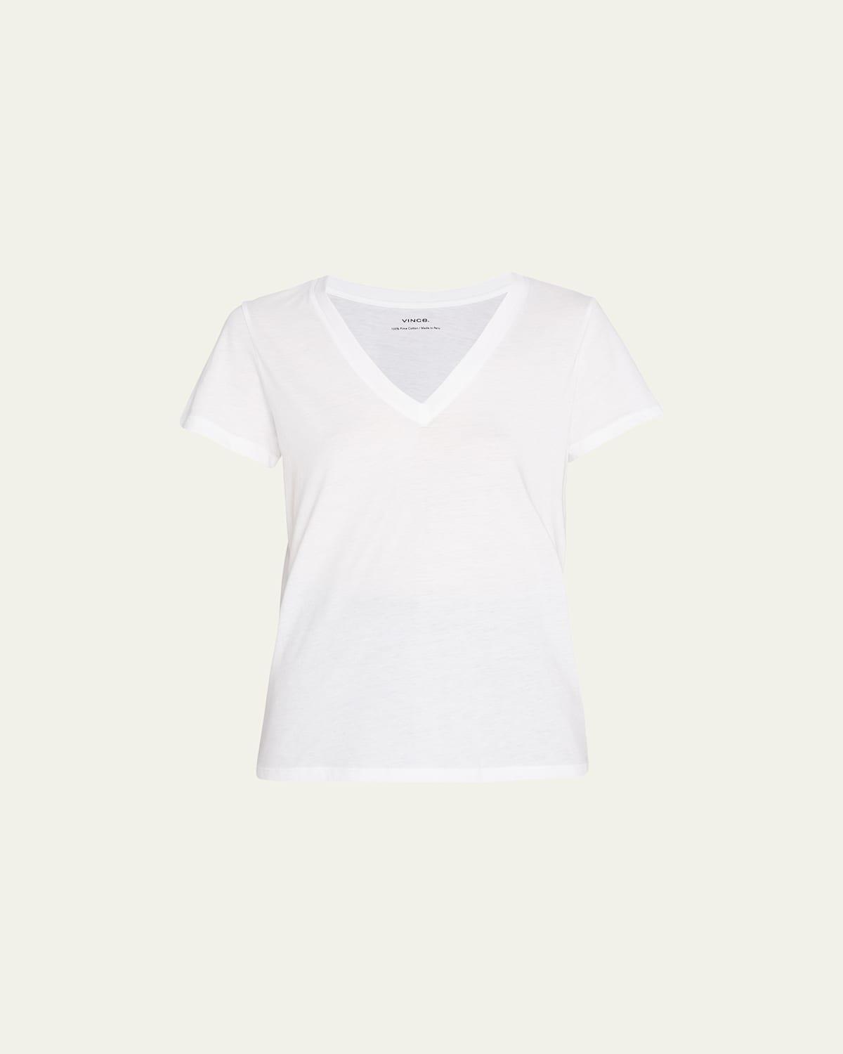 Essential Pima Cotton V-Neck Tee Product Image