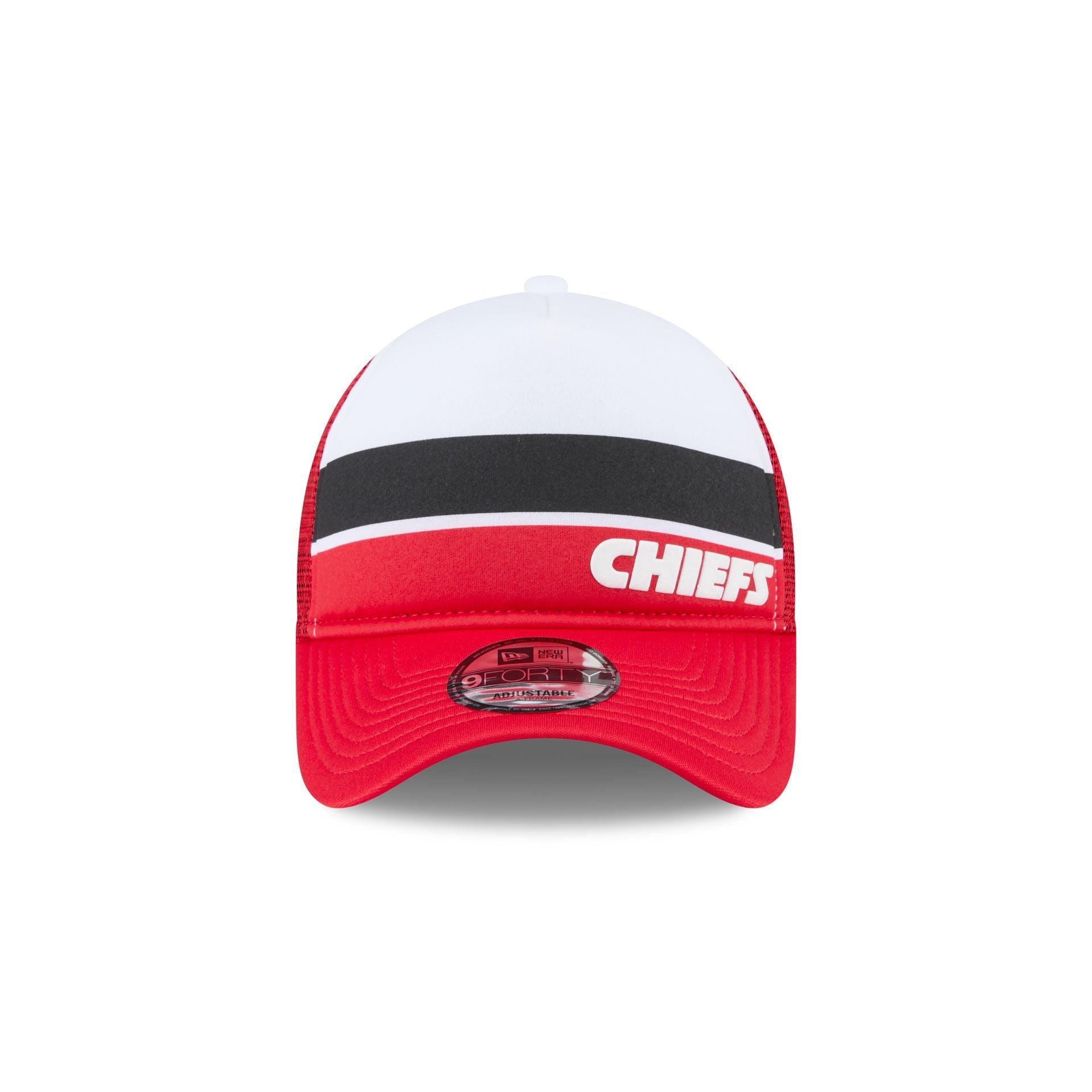 Kansas City Chiefs Color Block 9FORTY A-Frame Trucker Snapback Hat Male Product Image