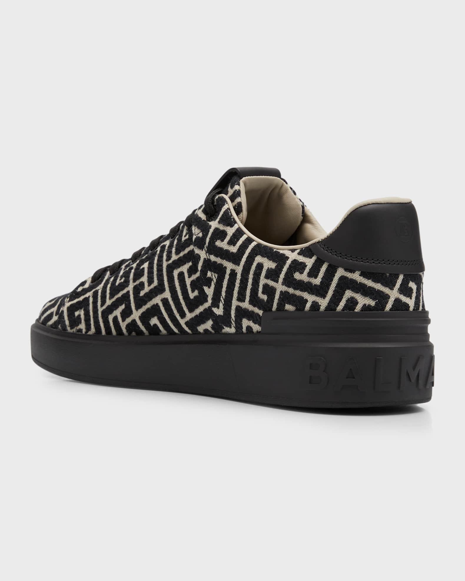 Mens B Court Monogram Jacquard Low-Top Sneakers Product Image