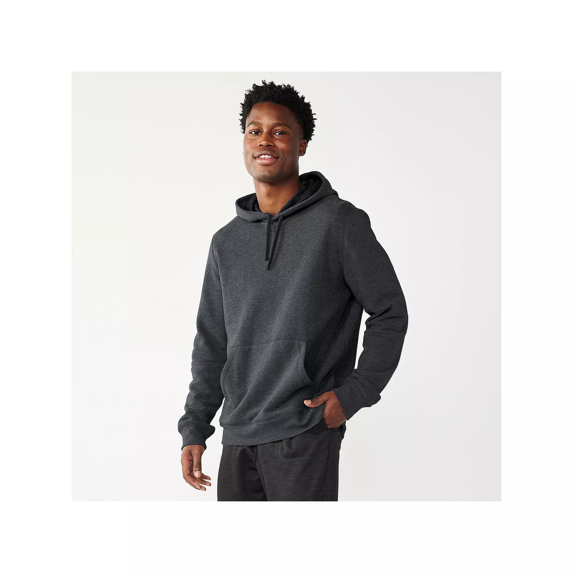 Men's Tek Gear® Ultra Soft Fleece Hoodie, Size: Small, Grey Dark Product Image
