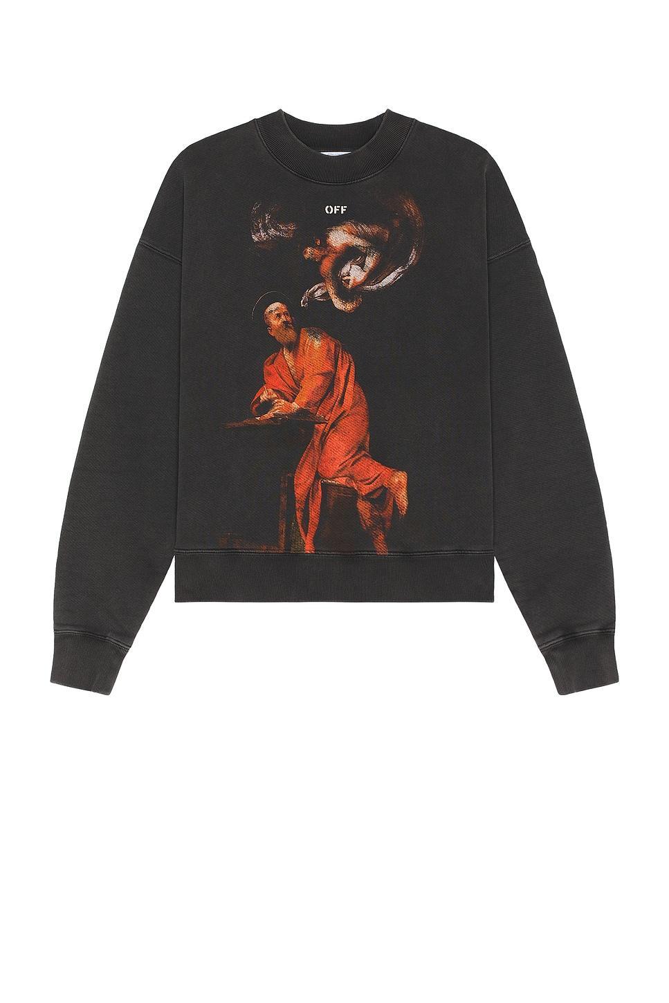 OFF-WHITE S. Matthew Skate Crewneck in Black - Black. Size XL/1X (also in ). Product Image