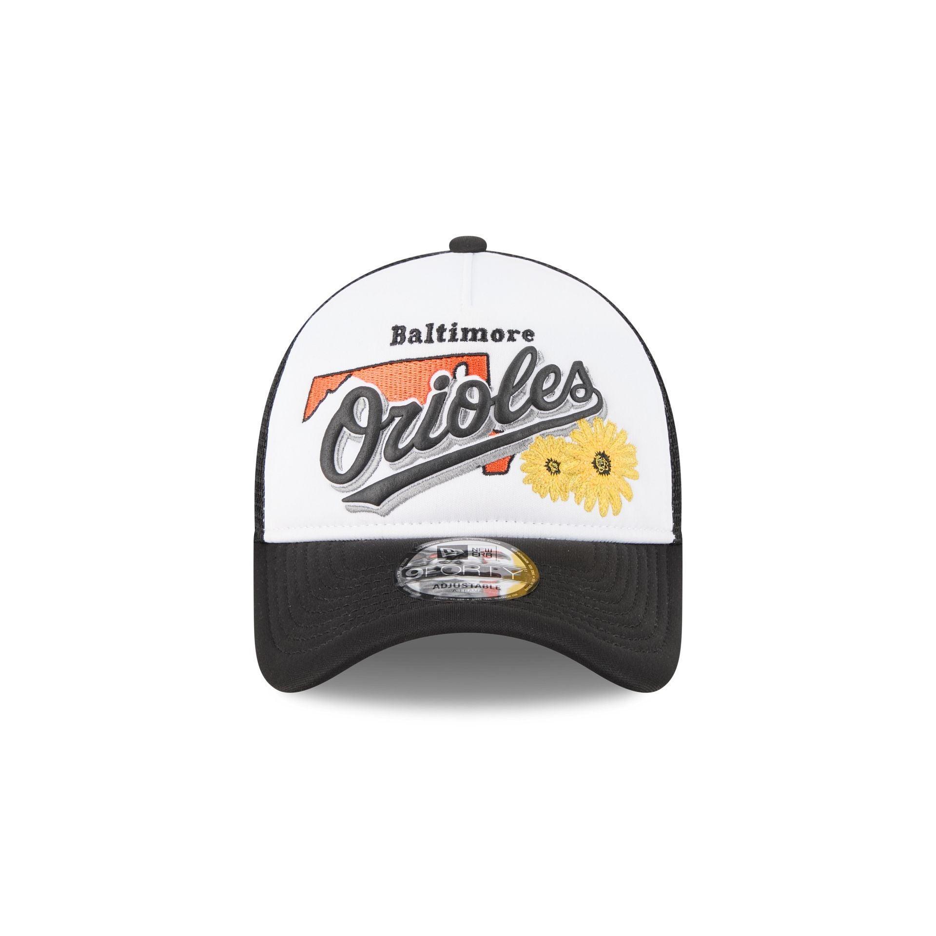 Baltimore Orioles State Flower 9FORTY A-Frame Trucker Hat Male Product Image
