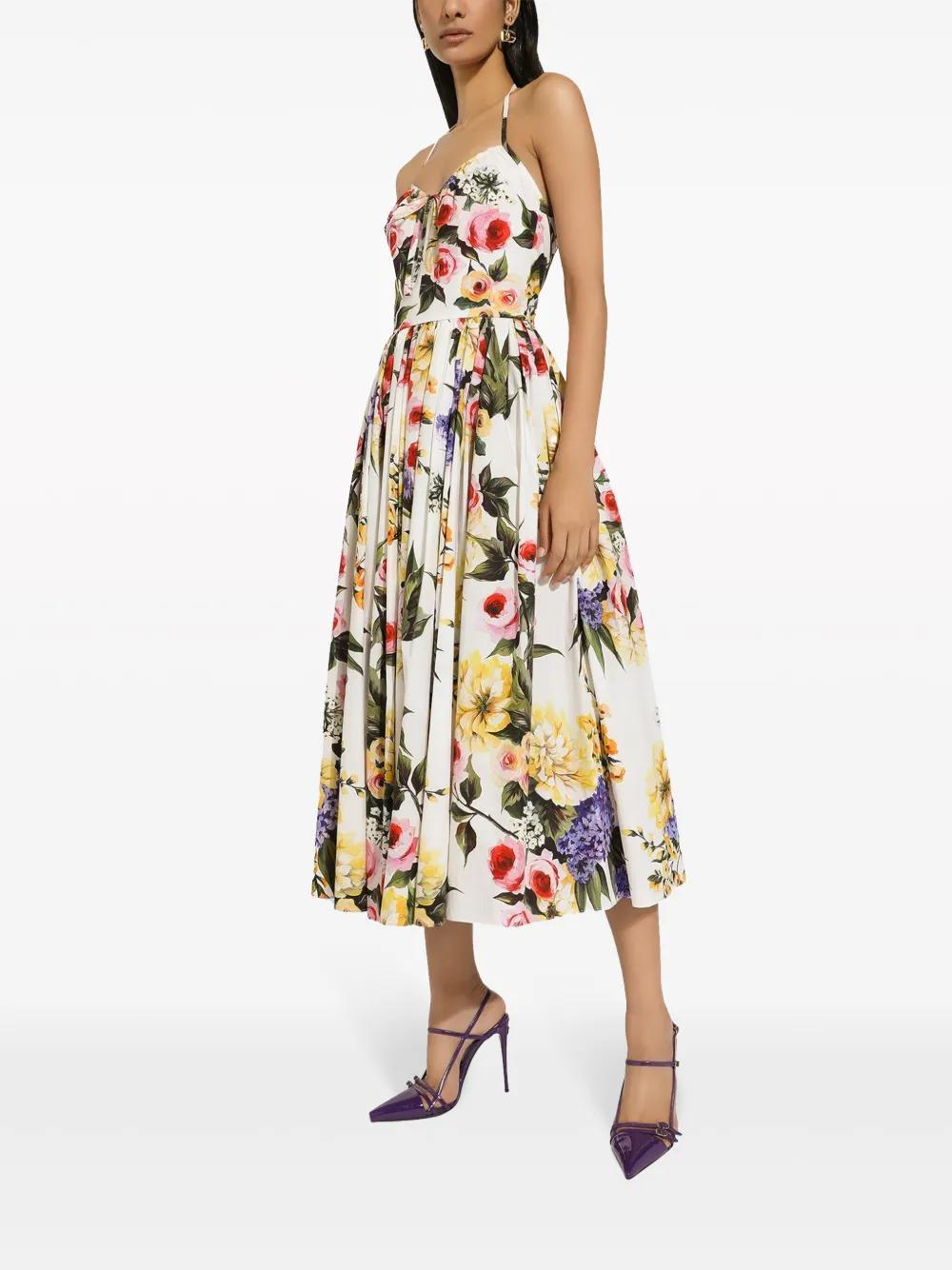 Garden-print midi dress Product Image