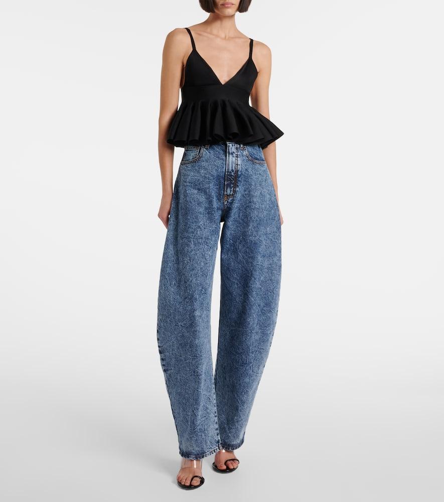 ALAÏA Godet Bra Top In Black Product Image