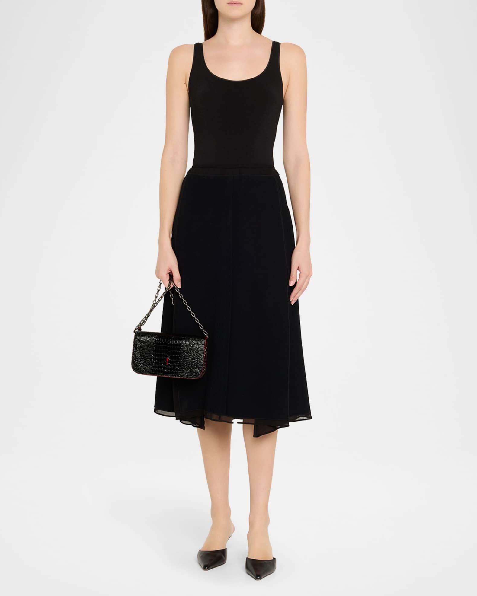Paloma Small Croc-Embossed Leather Clutch Product Image