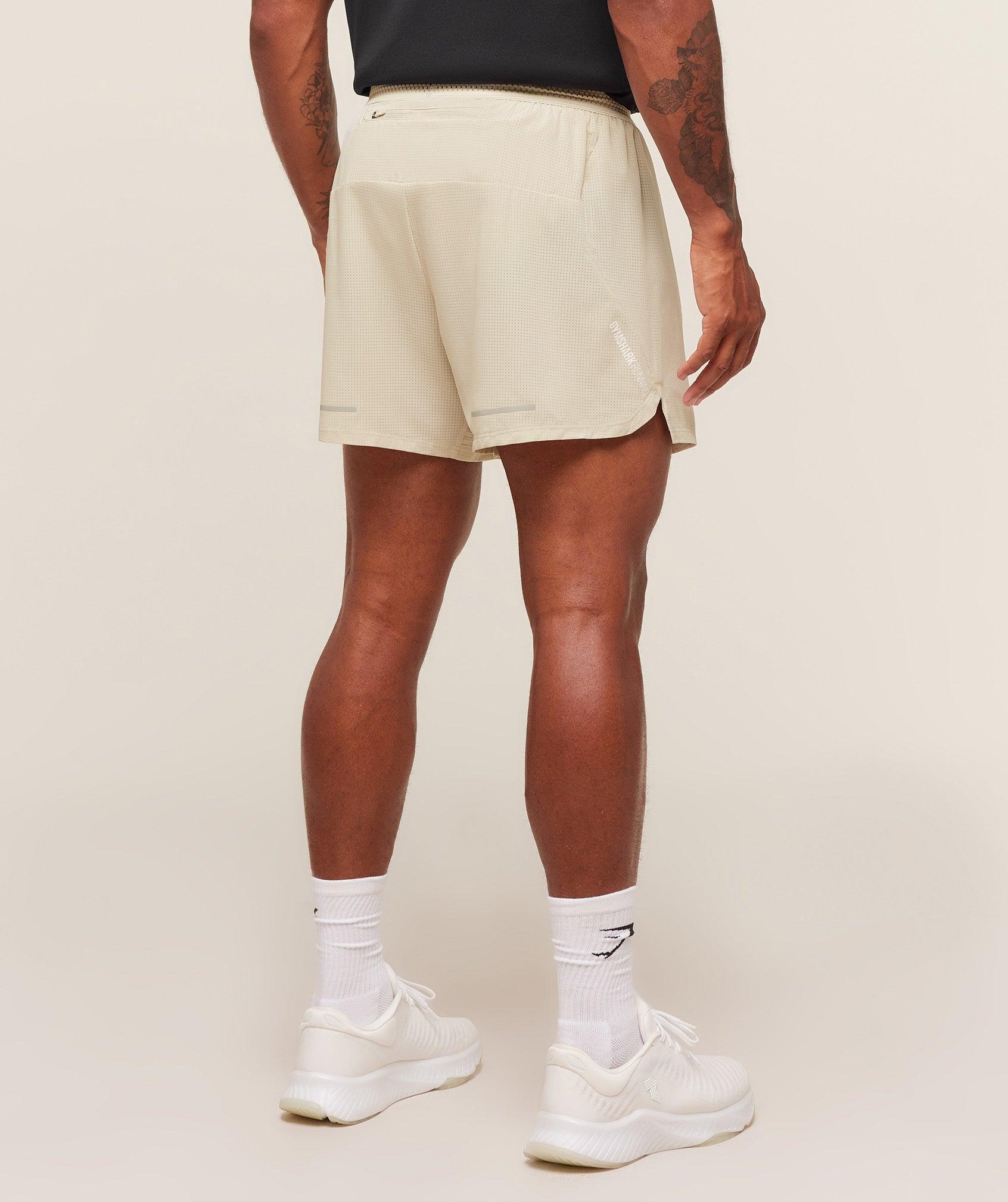 Gymshark Running Short 5" - Pebble Grey Male Product Image